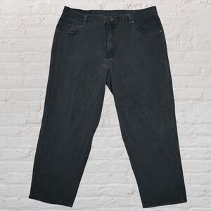 Vintage Open Trails Straight Leg Jeans Men's 40x29 Black 100% Cotton Relaxed 90s